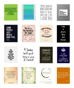 Pinned Quotes into EC stickers